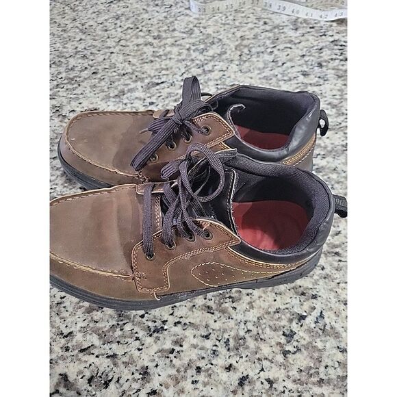 Wrangler Shoes Mens‎ 11 Moc Toe Lace Up Casual Low Sneakers Brown Faux Leather